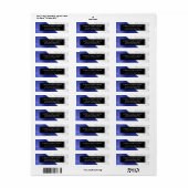 Geometrische Rücksendeadresse des modernen Blue Fo (Vorne)