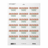 Geometrische Rücksendeadresse des Musters der 1970 Adressaufkleber (Vorne)