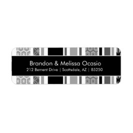 Geometrische Rücksendeadressen-Aufkleber