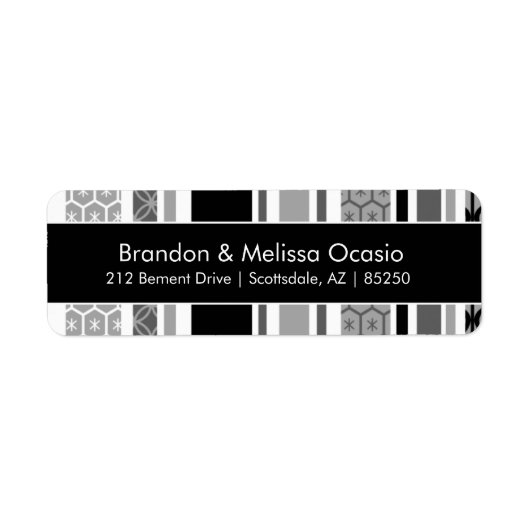 Geometrische Rücksendeadressen-Aufkleber (Vorne)