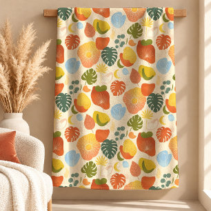 Geometrische Rust-Sage-Regenbogen-Formen-Decke-Dek Fleecedecke