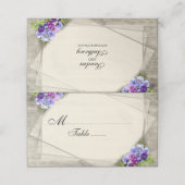 Geometrische Rustikale Elegante Stiefmütterchen Ho Platzkarte (Außenseite Aufgefaltet)