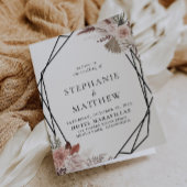 Geometrische Rustikale Rose, geflochtene Hochzeit Programm