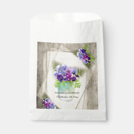 geometrische rustikale Stiefmütterchen in Mason Ja Geschenktütchen