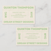 GEOMETRISCHE RUSTIKMATTE SCHWARZE GESCHÄFTSKARTE VISITENKARTE (Vorne/Hinten)