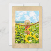 Geometrische rustische Sonnenblumen - Feier des Le Einladung (Rückseite)