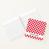 Geometrische Schachbretter mit roter kroatischer B Notizblock (Innenseite)