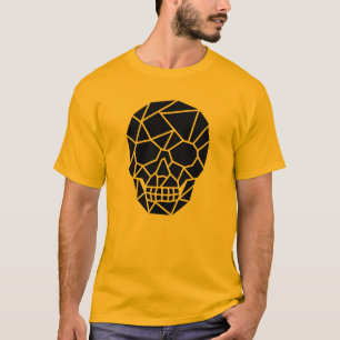 Geometrische Schädelkunst T-Shirt