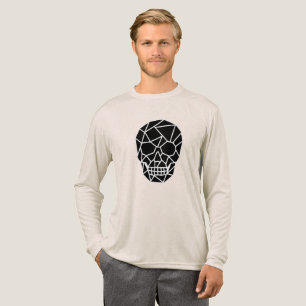 Geometrische Schädelkunst Tri-Blend Shirt