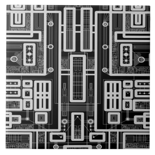 Geometrische Schalttafel Fliese (Vorderseite)