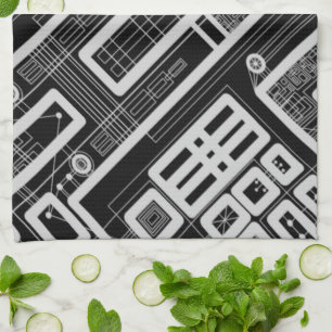 Geometrische Schalttafel Handtuch