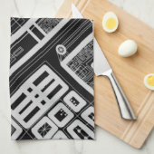 Geometrische Schalttafel Handtuch (Viertel Falte)
