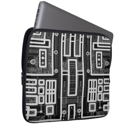 Geometrische Schalttafel Laptopschutzhülle (Vorne Rechts)