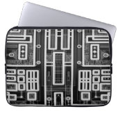 Geometrische Schalttafel Laptopschutzhülle (Vorderseite)