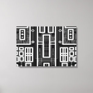 Geometrische Schalttafel Leinwanddruck