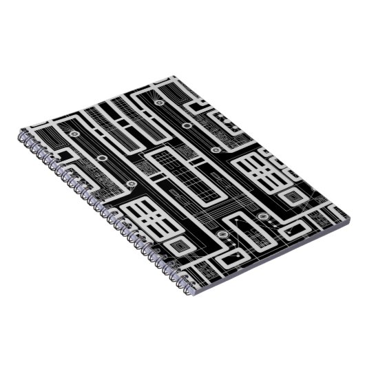 Geometrische Schalttafel Notizblock (Rechte Seite)