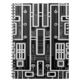 Geometrische Schalttafel Notizblock (Vorderseite)