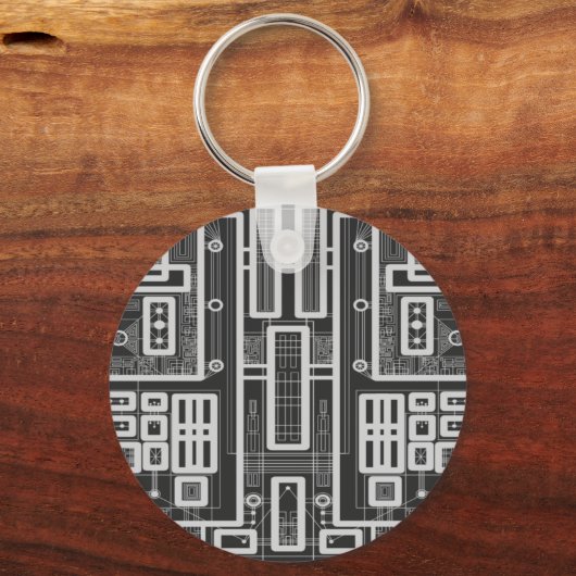 Geometrische Schalttafel Schlüsselanhänger (Vorderseite)