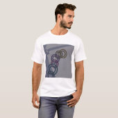 Geometrische Schatten und Ringe T-Shirt (Vorne ganz)