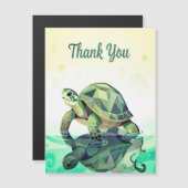 Geometrische Schildkröte "Danke" Karte - ruhiger O (Vorne/Hinten)