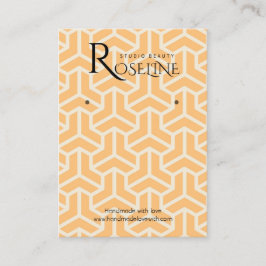 Geometrische Schmuckanzeige für Soft Light Orange Visitenkarte