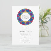 Geometrische Schmucktöne Modernes Hochzeitsfest Br Einladung (Stehend Vorderseite)