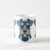 Geometrische Schnauzer-Kunst Kaffeetasse (Mittel)
