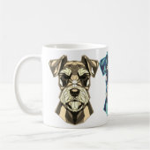 Geometrische Schnauzer-Kunst Kaffeetasse (Links)
