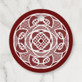 Geometrische Schneeflocke Geschenkanhänger (Vorderseite)