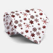 Geometrische Schneeflocken 2 Krawatte - Ruby (Gerollt)