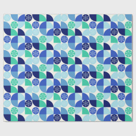 Geometrische Schneeflocken - Hintergrund Geschenkpapier