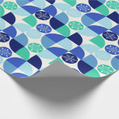 Geometrische Schneeflocken - Hintergrund Geschenkpapier (Ecke)