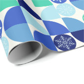 Geometrische Schneeflocken - Hintergrund Geschenkpapier (Rolleneckpunkt)