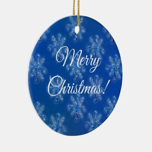 Geometrische Schneeflocken Keramik Ornament (Rechts)