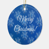 Geometrische Schneeflocken Keramik Ornament (Links)