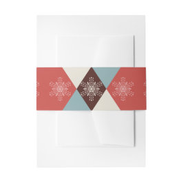 Geometrische Schneeflocken Weihnachten Einladungsbanderole