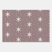 Geometrische Schneeflocken Weihnachten Geschenkpapier Set (Vorderseite)