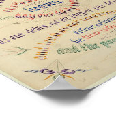 Geometrische Schnörkel des kalligrafischen Lord Poster (Ecke)