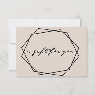 Geometrische Schönheits-Geschenkgutschein-Karte Einladung