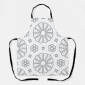 geometrische Schürze Schwarz-Weiß-Streifen (Vorderseite)