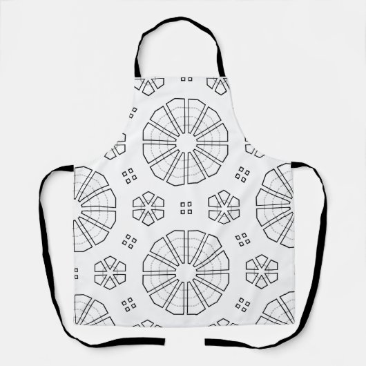 geometrische Schürze Schwarz-Weiß-Streifen (Vorderseite)