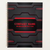 geometrische Schwarz-Rot-Geometrie Planer (Vorderseite)