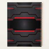 geometrische Schwarz-Rot-Geometrie Planer (Rückseite)