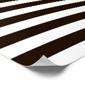 Geometrische schwarz-weiße Zebra-Streifen Poster (Ecke)