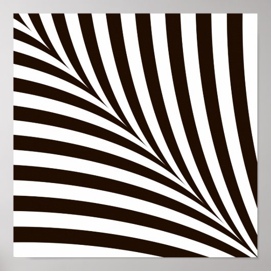 Geometrische schwarz-weiße Zebra-Streifen Poster (Vorne)
