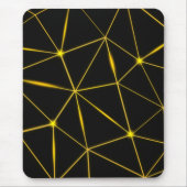 Geometrische schwarze Dreiecke, Goldlinien Mousepad (Vorne)