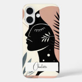 Geometrische schwarze Frau Case-Mate iPhone Hülle (Rückseite)