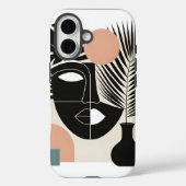 Geometrische schwarze Frau Case-Mate iPhone Hülle (Rückseite)