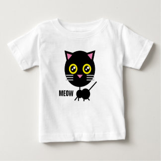 Geometrische schwarze Katze Baby T-shirt