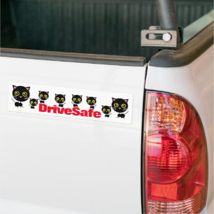 Geometrische Schwarze Katzen Autoaufkleber